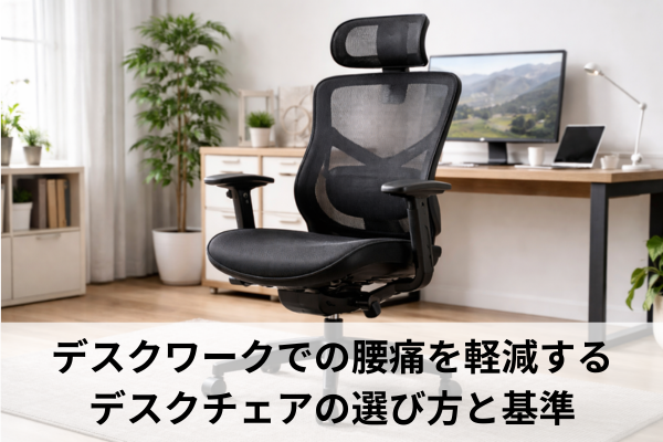 デスクワークでの腰痛を軽減するデスクチェアの選び方と基準