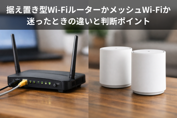 据え置き型Wi-FiルーターかメッシュWi-Fiか迷ったときの違いと判断ポイント