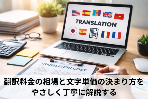 翻訳料金の相場と文字単価の決まり方をやさしく丁寧に解説する