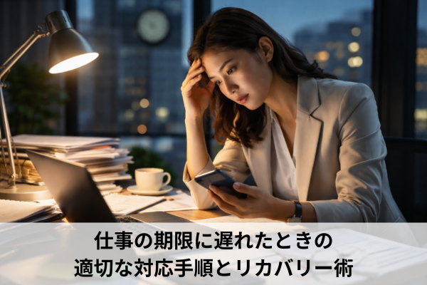 仕事の期限に遅れたときの適切な対応手順とリカバリー術