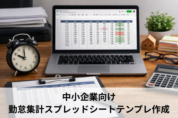 中小企業向け勤怠集計スプレッドシートテンプレ作成