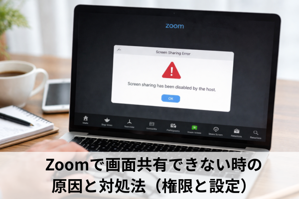 Zoomで画面共有できない時の原因と対処法（権限と設定）