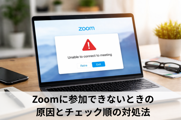 Zoomに参加できないときの原因とチェック順の対処法