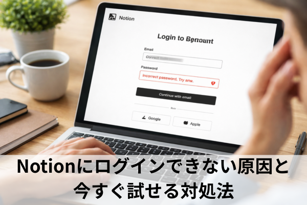 Notionにログインできない原因と今すぐ試せる対処法