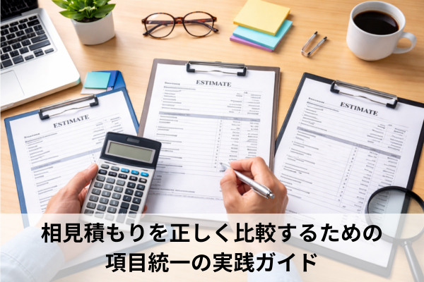 相見積もりを正しく比較するための項目統一の実践ガイド