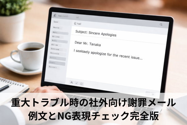 重大トラブル時の社外向け謝罪メール例文とNG表現チェック完全版