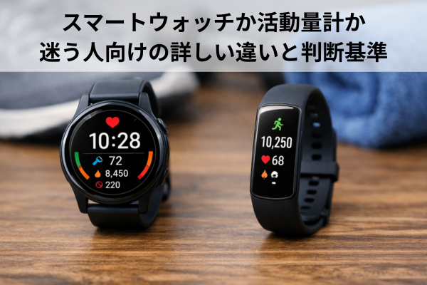 スマートウォッチか活動量計か迷う人向けの詳しい違いと判断基準