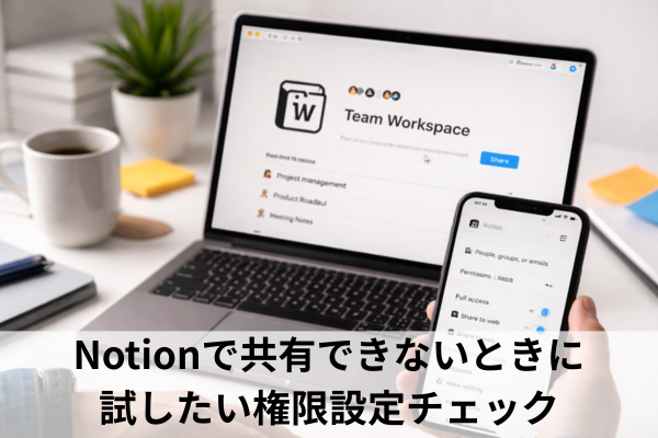 Notionで共有できないときに試したい権限設定チェック