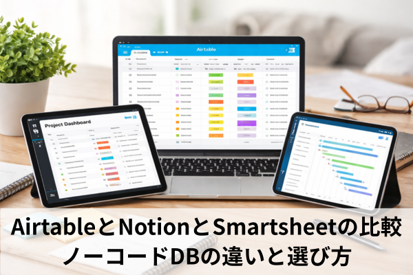 AirtableとNotionとSmartsheetの比較｜ノーコードDBの違いと選び方