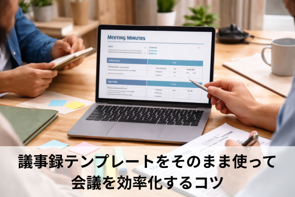 議事録テンプレートをそのまま使って会議を効率化するコツ