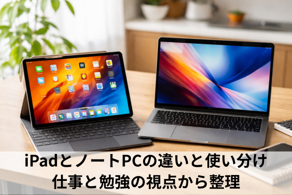 iPadとノートPCの違いと使い分け｜仕事と勉強の視点から整理