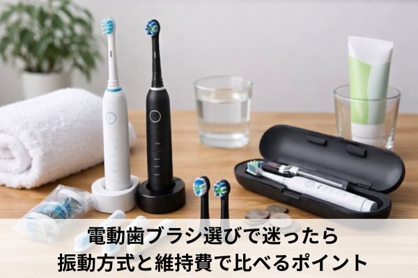 電動歯ブラシ選びで迷ったら｜振動方式と維持費で比べるポイント