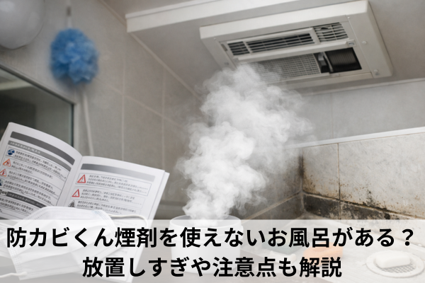 防カビくん煙剤を使えないお風呂がある？放置しすぎや注意点も解説