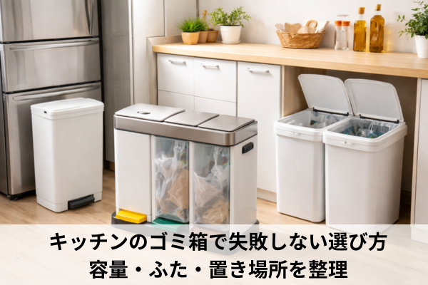 キッチンのゴミ箱で失敗しない選び方｜容量・ふた・置き場所を整理