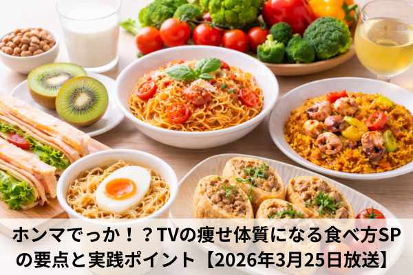 ホンマでっか！？TVの痩せ体質になる食べ方SPの要点と実践ポイント【2026年3月25日放送】