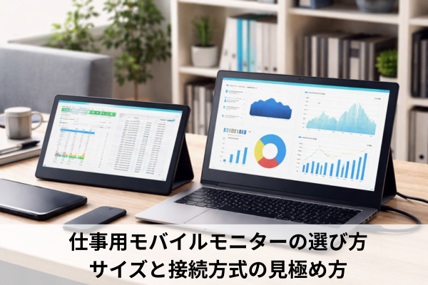 仕事用モバイルモニターの選び方｜サイズと接続方式の見極め方