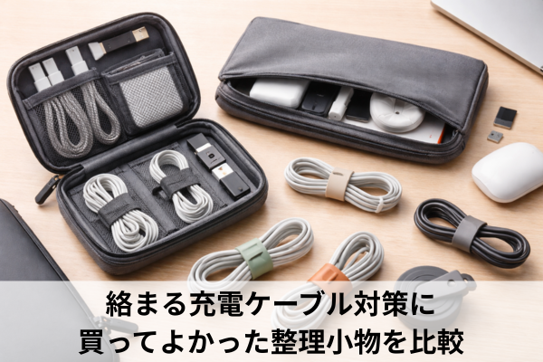 絡まる充電ケーブル対策に買ってよかった整理小物を比較