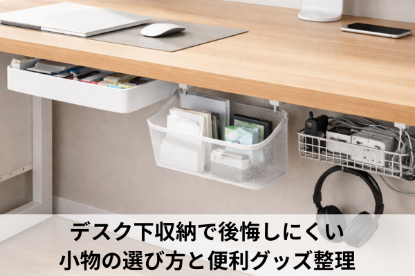 デスク下収納で後悔しにくい小物の選び方と便利グッズ整理