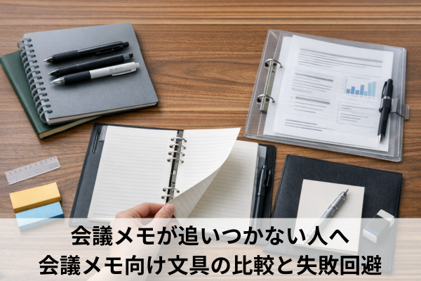 会議メモが追いつかない人へ｜会議メモ向け文具の比較と失敗回避