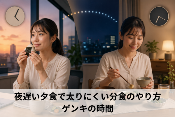 夜遅い夕食で太りにくい分食のやり方｜ゲンキの時間