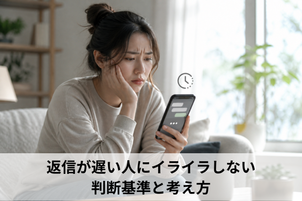 返信が遅い人にイライラしない判断基準と考え方