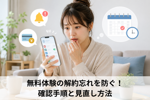 無料体験の解約忘れを防ぐ！確認手順と見直し方法